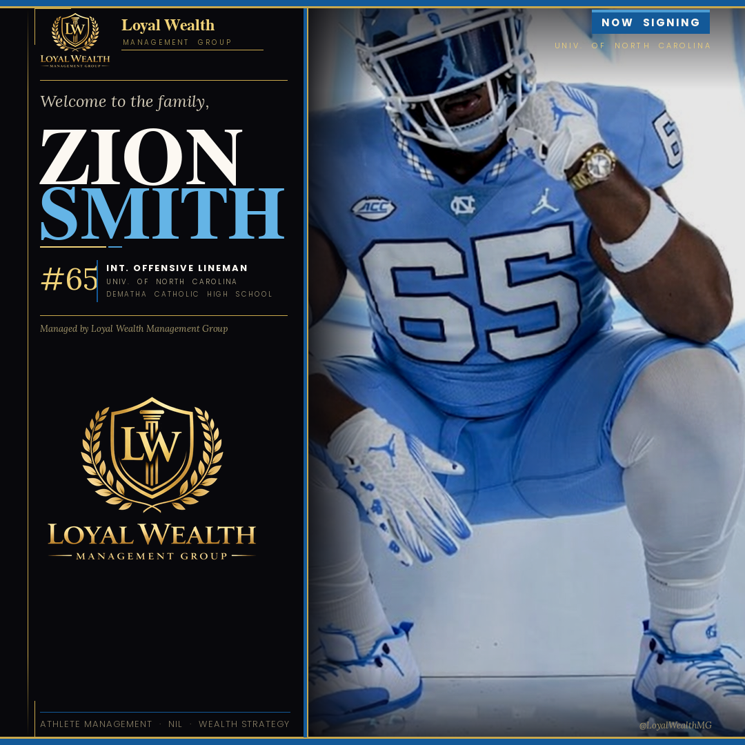 Zion Smith signing announcement for University of North Carolina