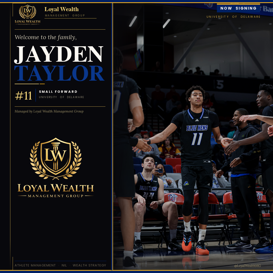 Jayden Taylor signing announcement for University of Delaware